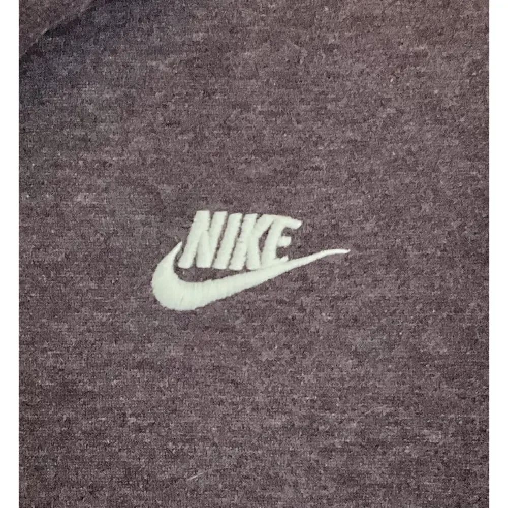 Nike Hoodie Womens Medium Purple Pullover Sweater Funnel Neck Embroidered Swoosh